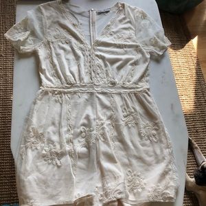 Zara Cream Lace Romper